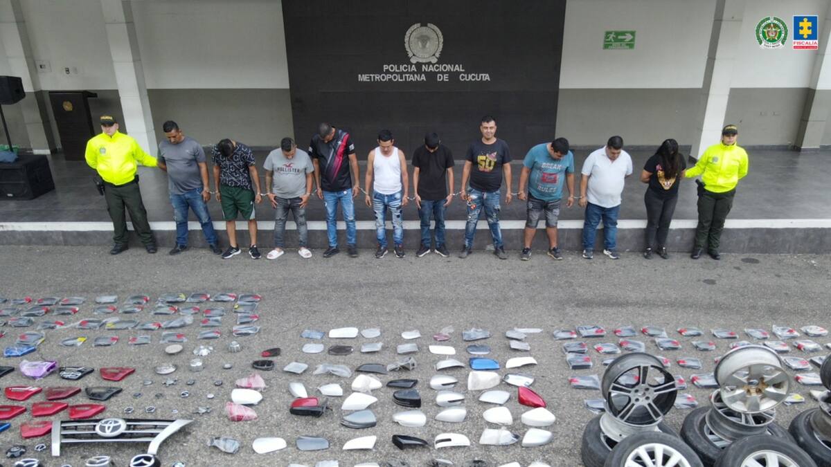 Capturaron a 10 personas señaladas de hurtar autopartes en Cúcuta
