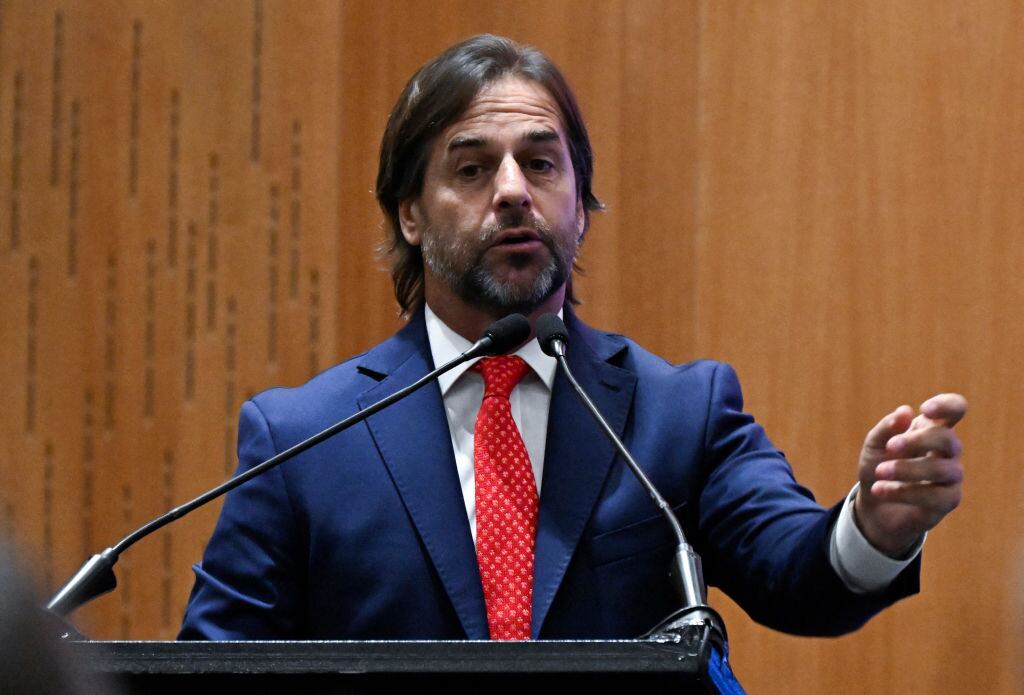 Luis Lacalle Pou. (Photo by RODRIGO ARANGUA/AFP via Getty Images)