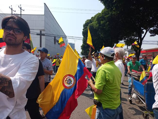 Con normalidad terminó marcha de la oposición en Bucaramanga. Foto: W Radio