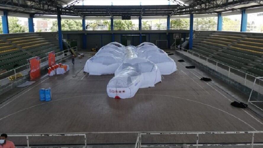 Entregan moderna cabina de aislamiento para atender la pandemia en el Magdalena. Foto: Cortesía