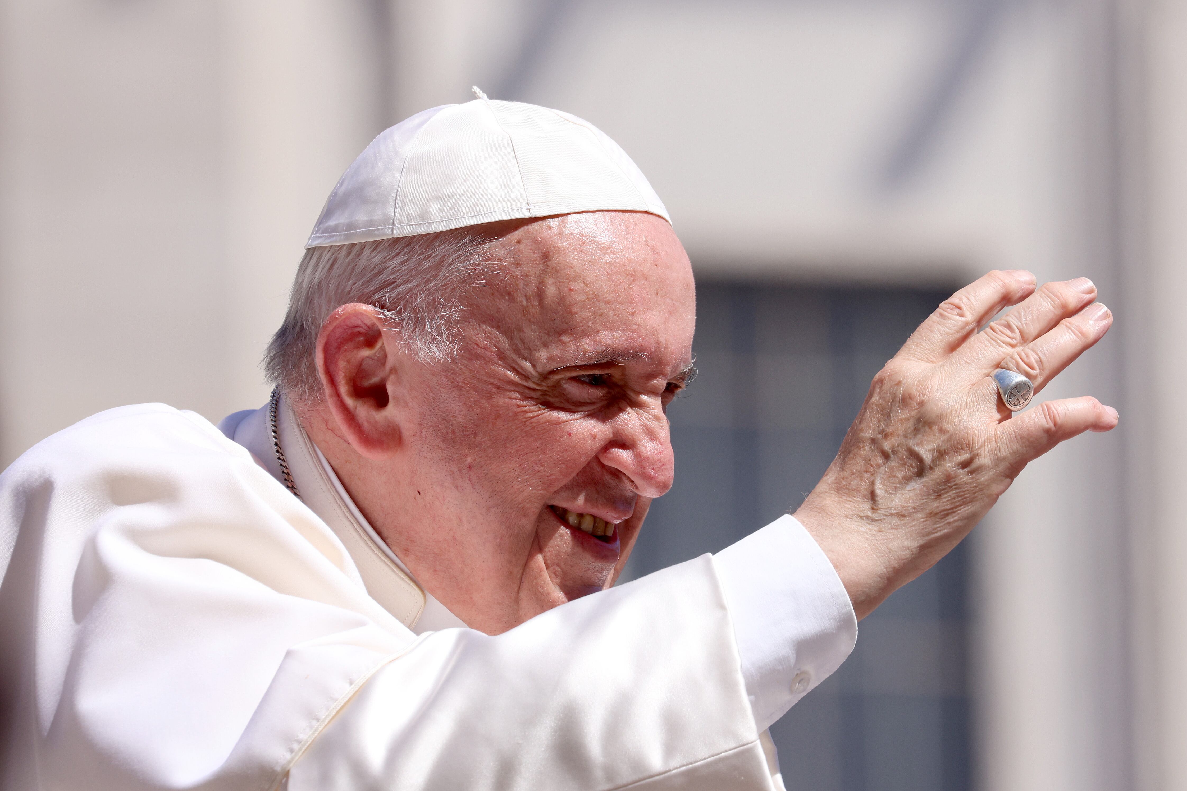 El papa Francisco desde la Ciudad del Vaticano, Roma. (Photo by Franco Origlia/Getty Images)