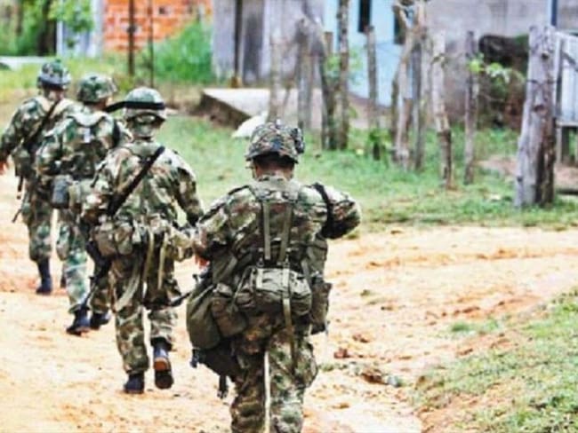 Ejército en enfrentamientos por control de vereda en zona rural de Tibú. Foto: Colprensa