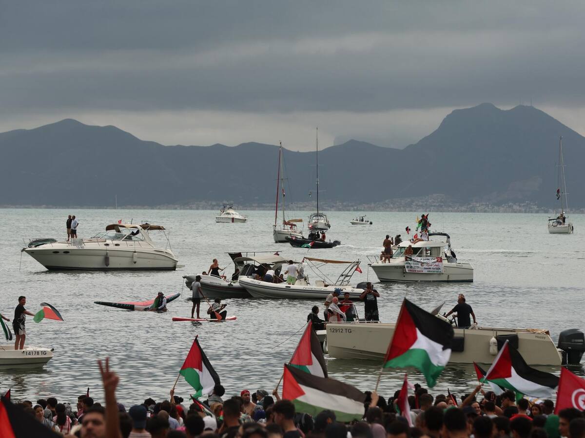 La Flotilla para Gaza avistó una decena de naves acercándose, según delegación italiana
