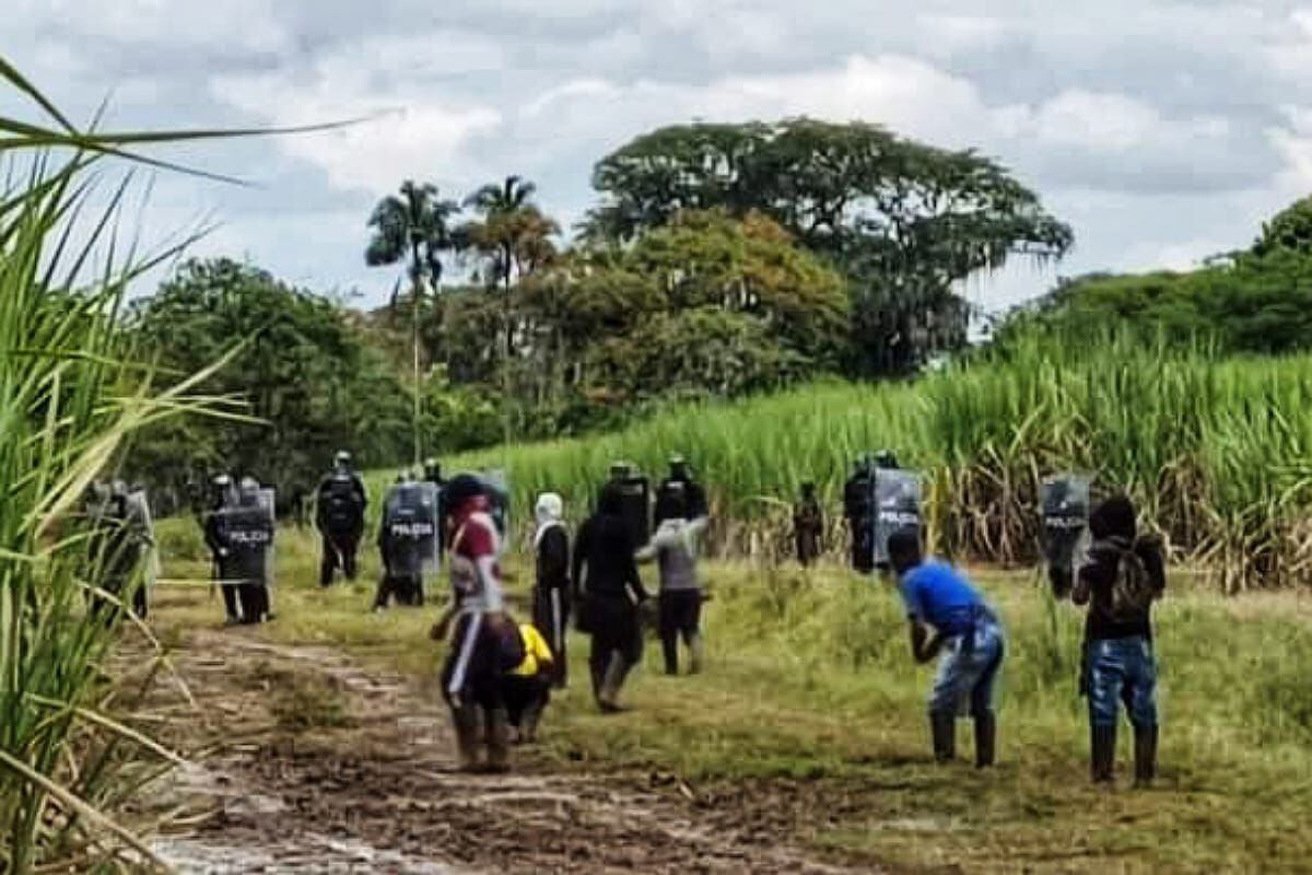 En los hechos hubo intervención de la Policía, no se registraron capturas ni lesionados. Crédito: Red de Apoyo Cauca.