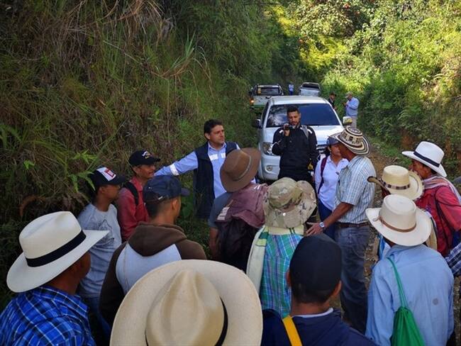 Protesta comunidad de Jericó, suroeste de Antioquia. Foto: Cortesía