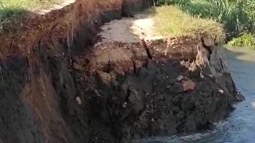 Dique Puerto Wilches . Foto: tomada del video.