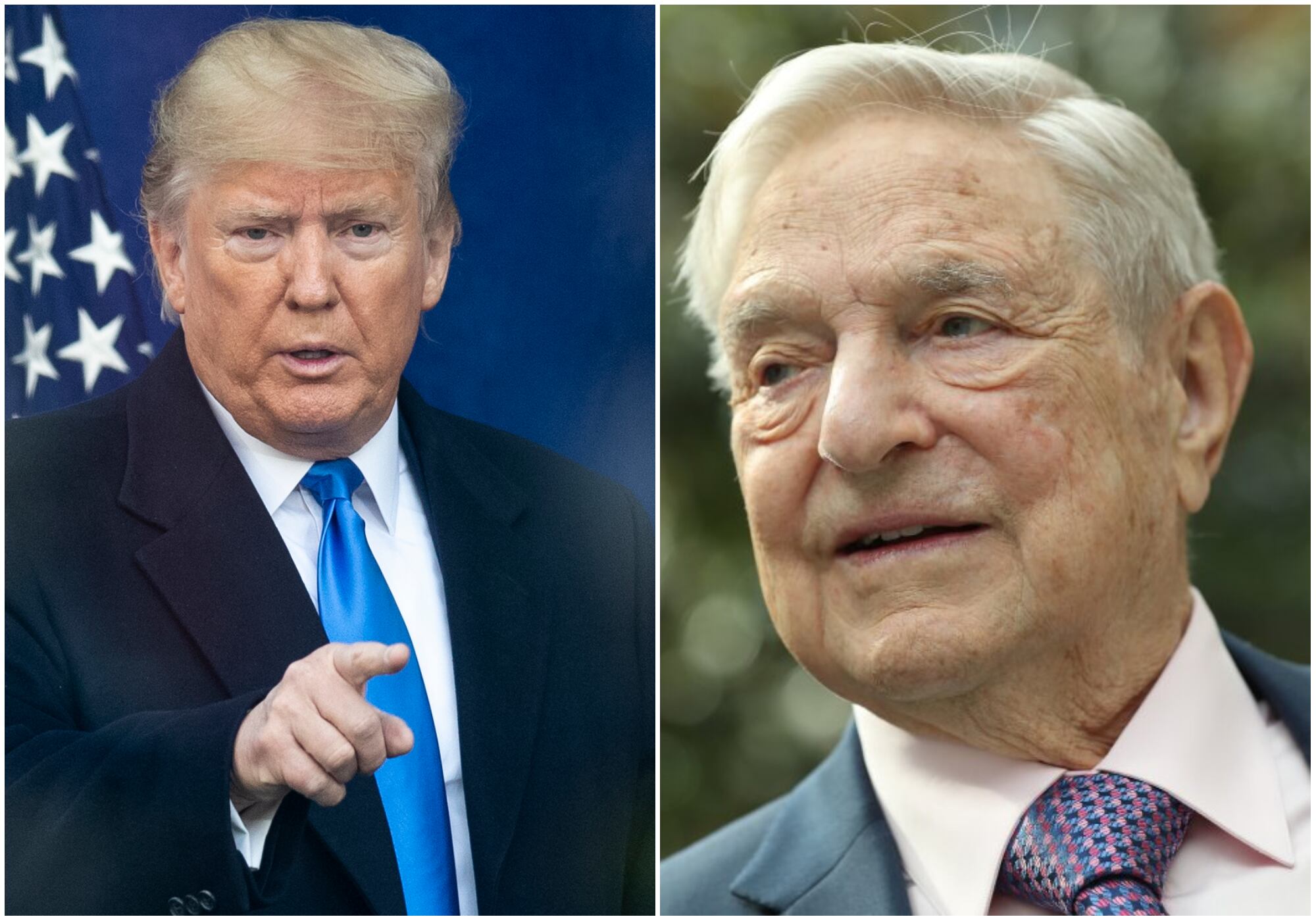 Trump pidió imputar a Soros por crimen organizado por supuesto apoyo a protestas violentas. Foto: Getty Images.