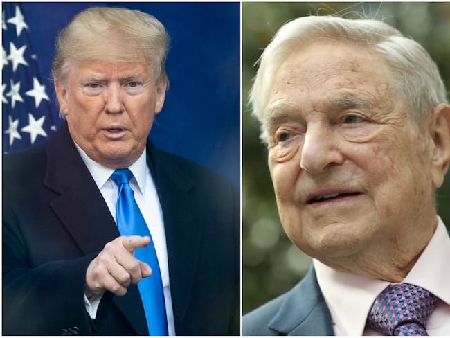 Trump pidió imputar a Soros por crimen organizado por supuesto apoyo a protestas violentas. Foto: Getty Images.