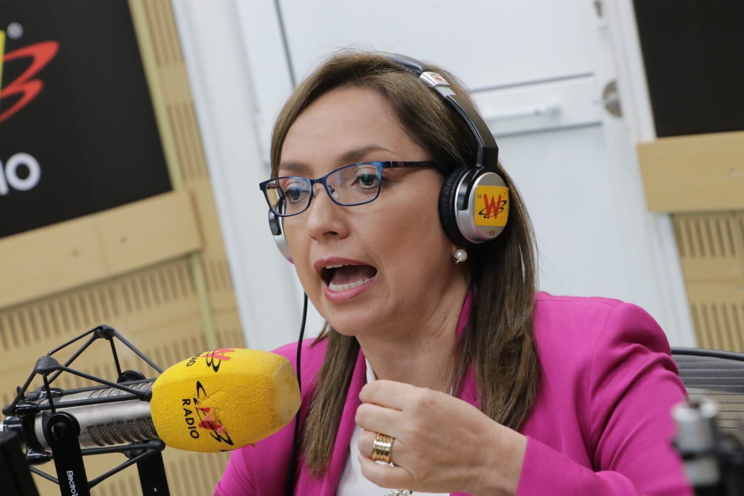 Carmen Ligia Valderrama, la ministra de las TIC, en diálogo con Sigue La W. Foto: Redacción W Radio.