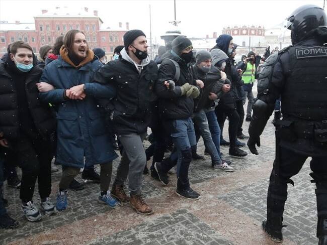Manifestaciones pro-Navalni. Foto: Getty Images