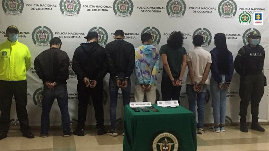 Capturan a miembros de la Primera línea de Armenia . Foto: Cortesía Fiscalía General de la Nación