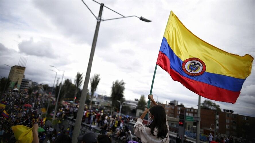 Manifestaciones durante el paro nacional en Colombia. Foto: Colprensa-Sergio Acero