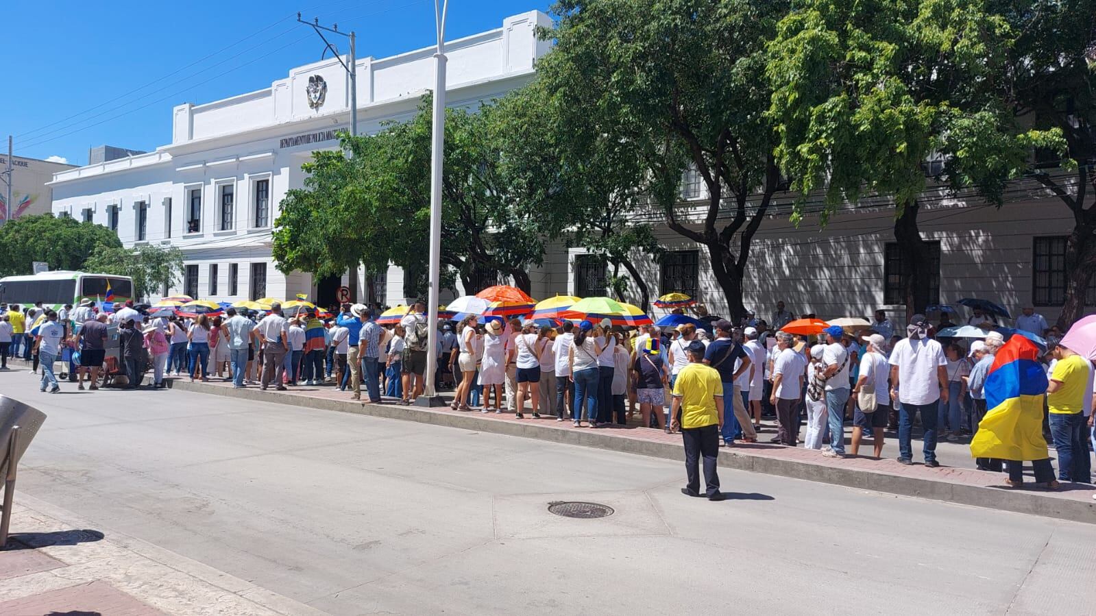 Movilización en Santa Marta. Foto: Gissell Campo - W Radio.