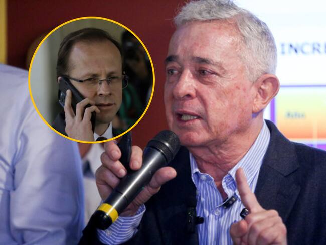 Andrés Felipe Airas y Álvaro Uribe. Foto: (Colprensa - Camila Díaz) / (Colprensa - Lina Gasca)