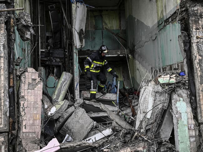 Kiev, ciudad ucraniana tras bombardeos rusos. Foto: AFP vía Getty Images