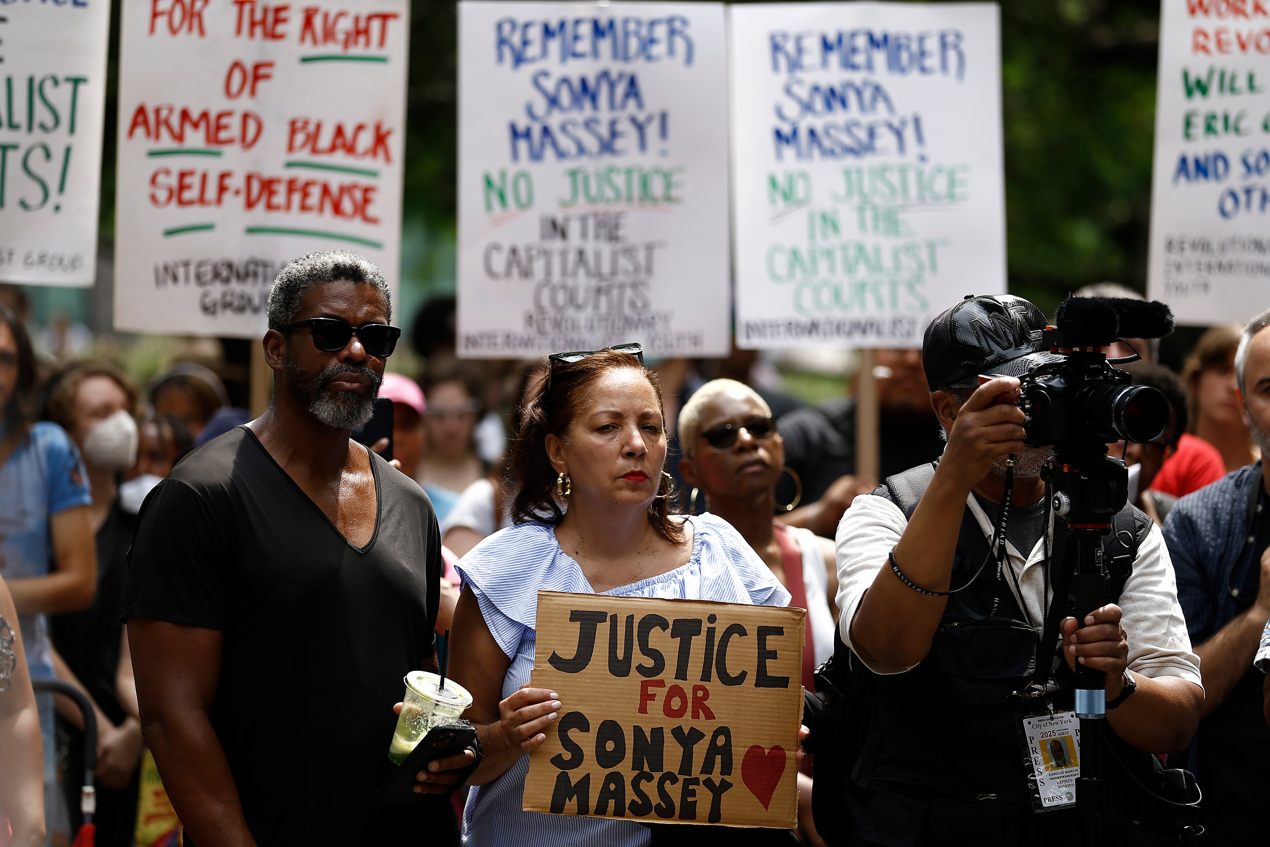 Manifestaciones en apoyo a Sonya Masset. FOTO: John Lamparski/Getty Images