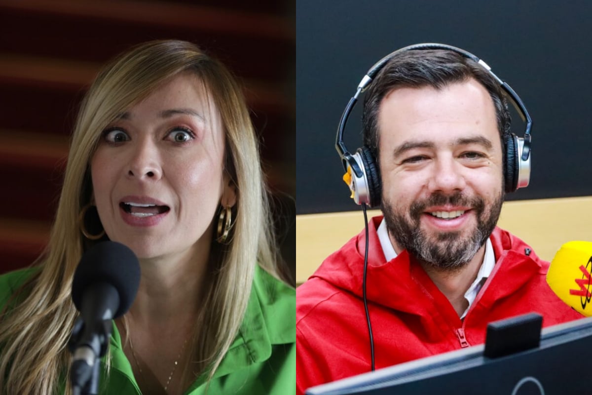 Collage Katherine Miranda, Carlos Fernando Galán. Foto: Colprensa, W Radio.