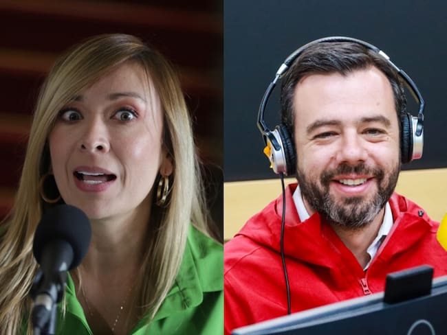 Collage Katherine Miranda, Carlos Fernando Galán. Foto: Colprensa, W Radio.