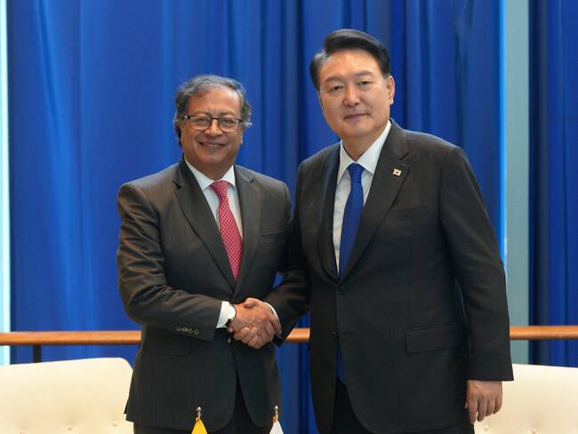 Presidente de Colombia, Gustavo Petro y presidente de Corea de Sur, Yoon Suk Yeo | Foto: Presidencia