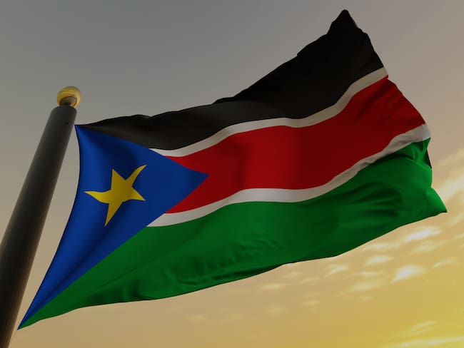 Bandera de Sudán de Sur. Foto: Getty Images