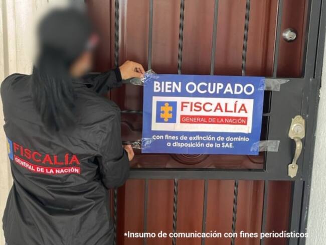 A las propiedades les fueron decretadas medidas cautelares con fines de extinción de dominio. Foto: Fiscalía.