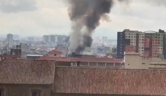 Incendio en Bogotá. Foto: Captura de pantalla