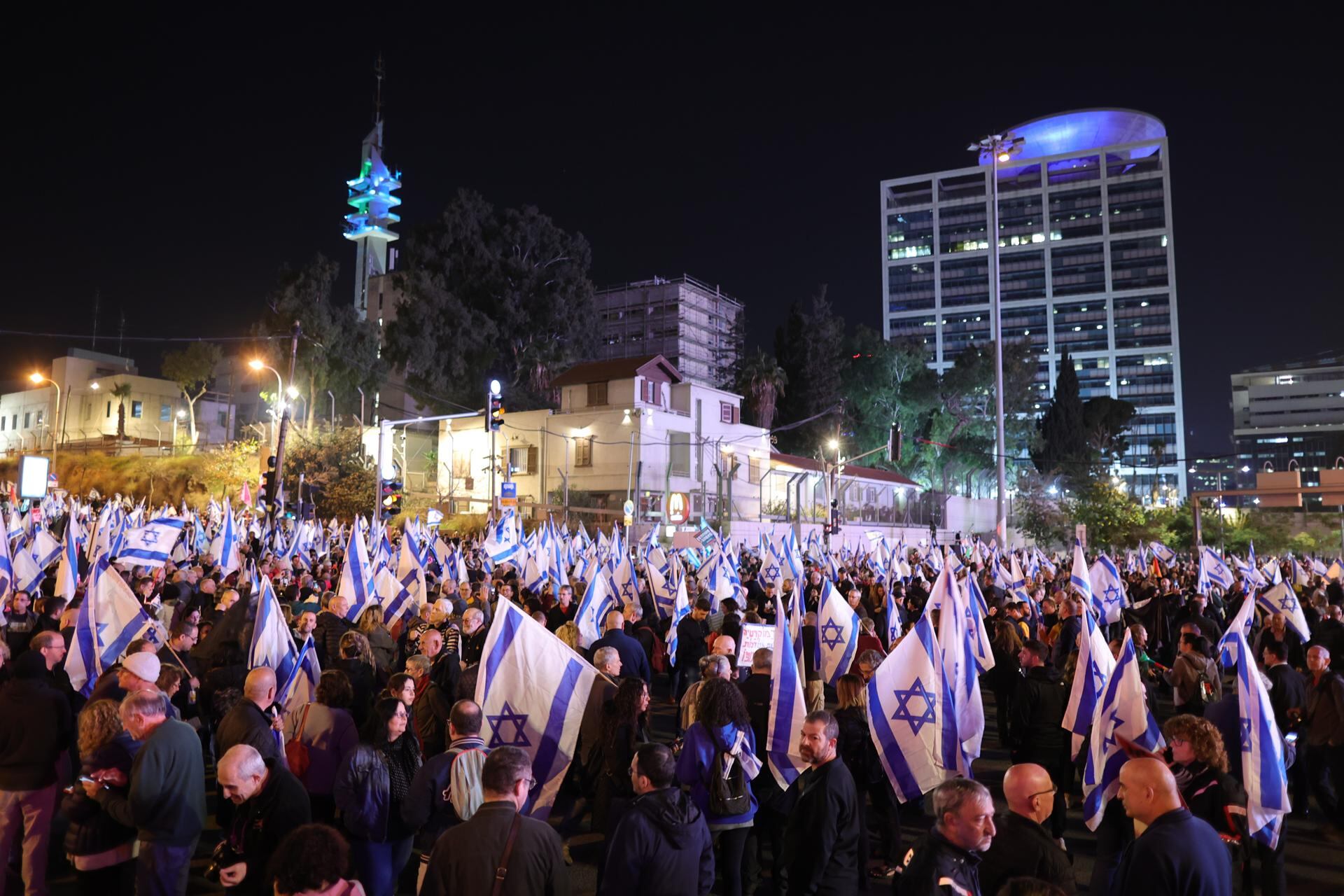 Manifestaciones en Tel Aviv. EFE/EPA/ABIR SULTAN