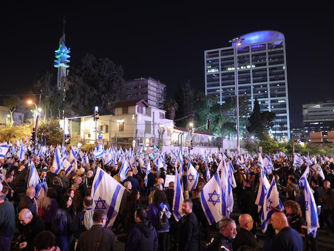Manifestaciones en Tel Aviv. EFE/EPA/ABIR SULTAN