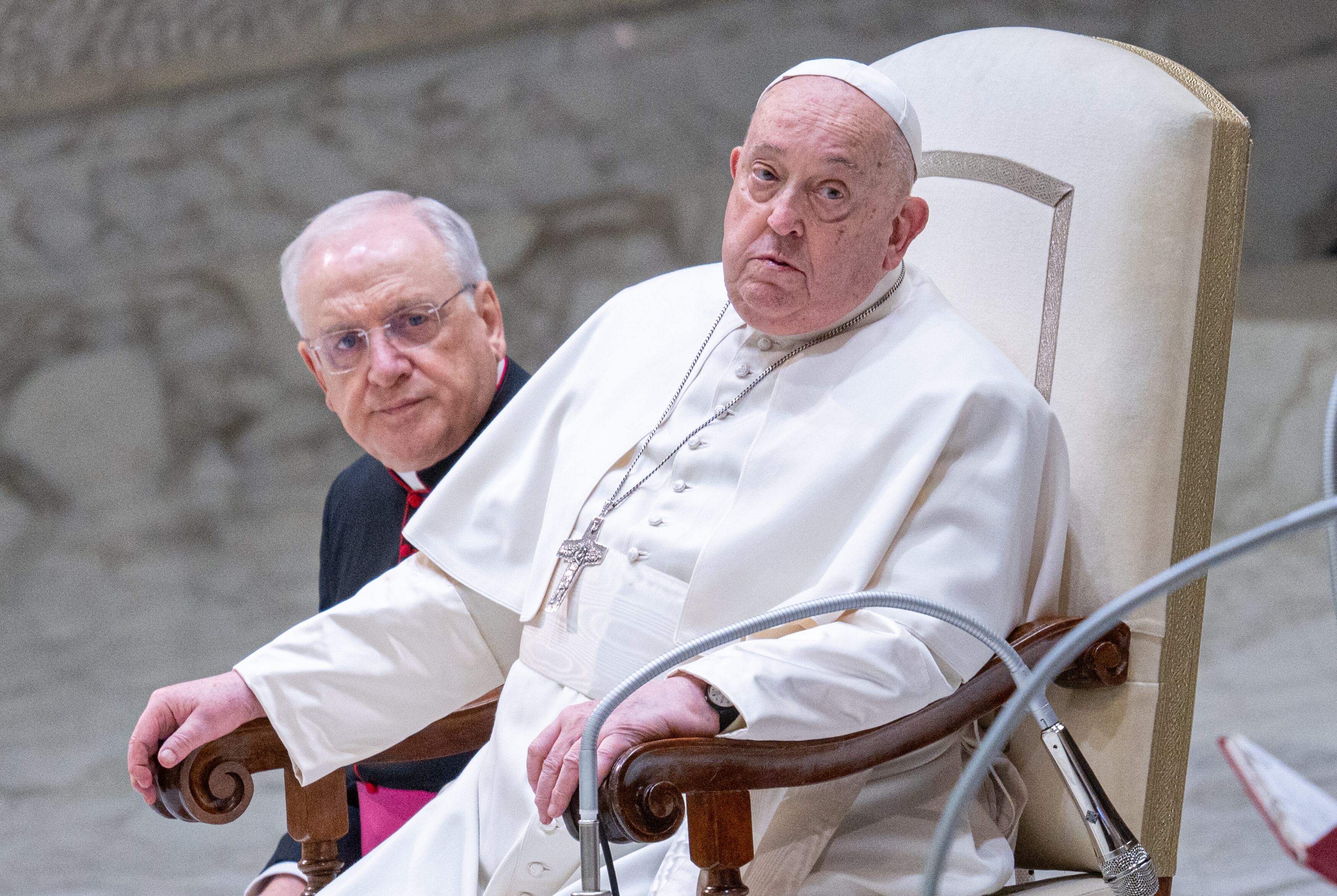 Papa Francisco durante su audiencia en el Vaticano el 12 de febrero. FOTO: Massimo Valicchia/NurPhoto/ Getty Images