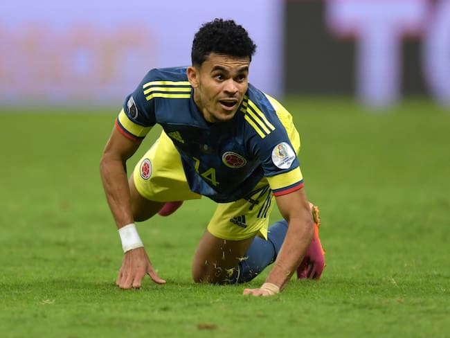 Luis Díaz, jugador de la Selección Colombia en el partido ante Brasil por Copa América 2021