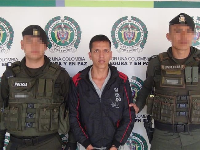 La Policía Metropolitana de Popayán capturó a Manuel Montilla Gaviria, alias El Flaco. Foto: Policía