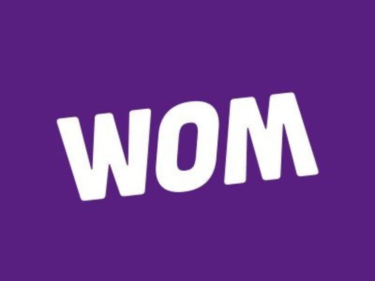Logo de WOM Colombia (Foto vía cuenta de X de WOM Colombia)