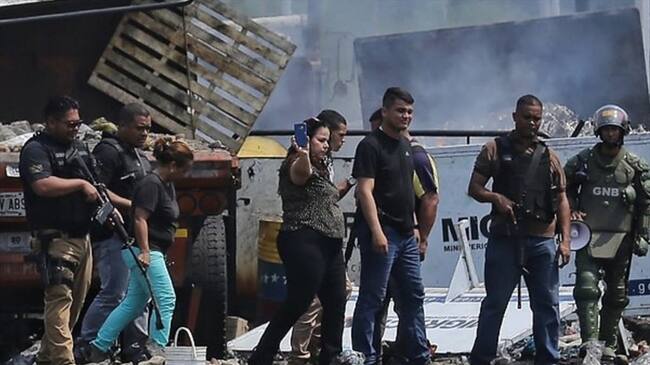 Crisis en la frontera, 25 de febrero. Foto: Colprensa