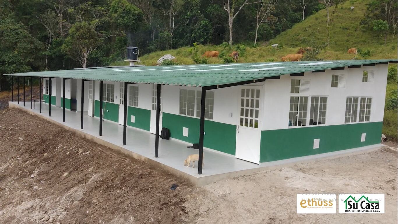 Así se construyó la nueva escuela I.E. Valentín García en Labranzagrande. Foto: Cortesía.