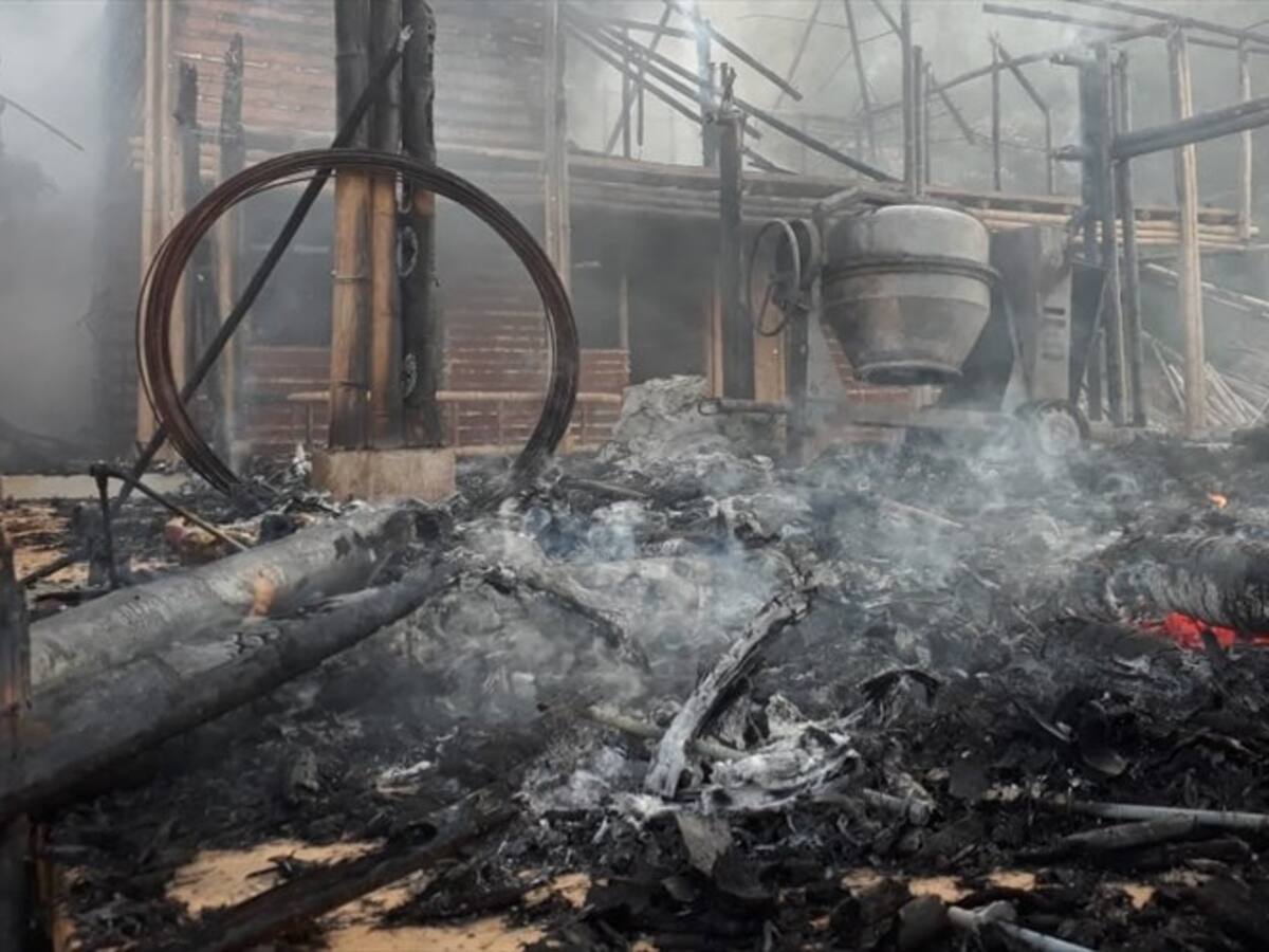 Investigan incendio en una sede indígena en el norte del Cauca