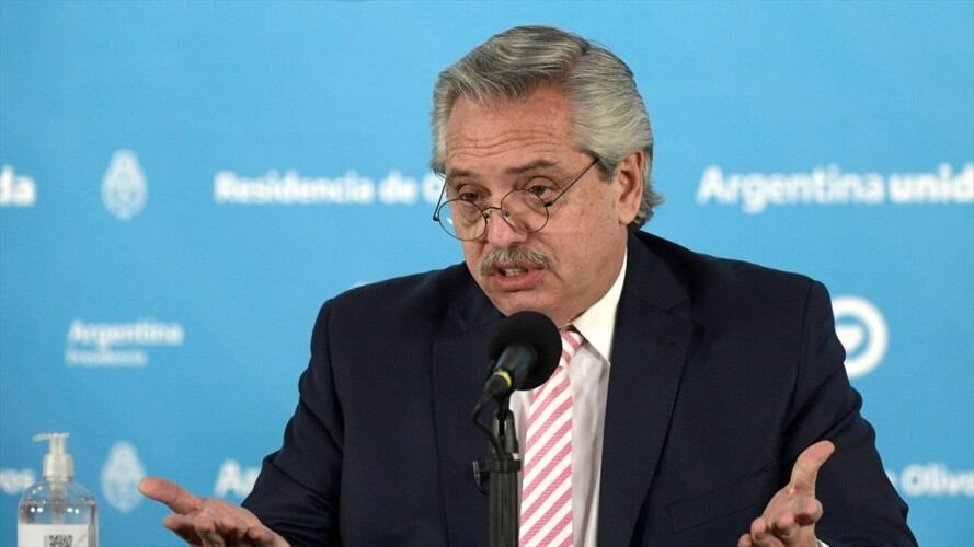 La Cancillería, en nombre del Gobierno, calificó como una “intromisión arbitraria” las declaraciones del presidente argentino Alberto Fernández. Foto: Getty Images / JUAN MABROMATA