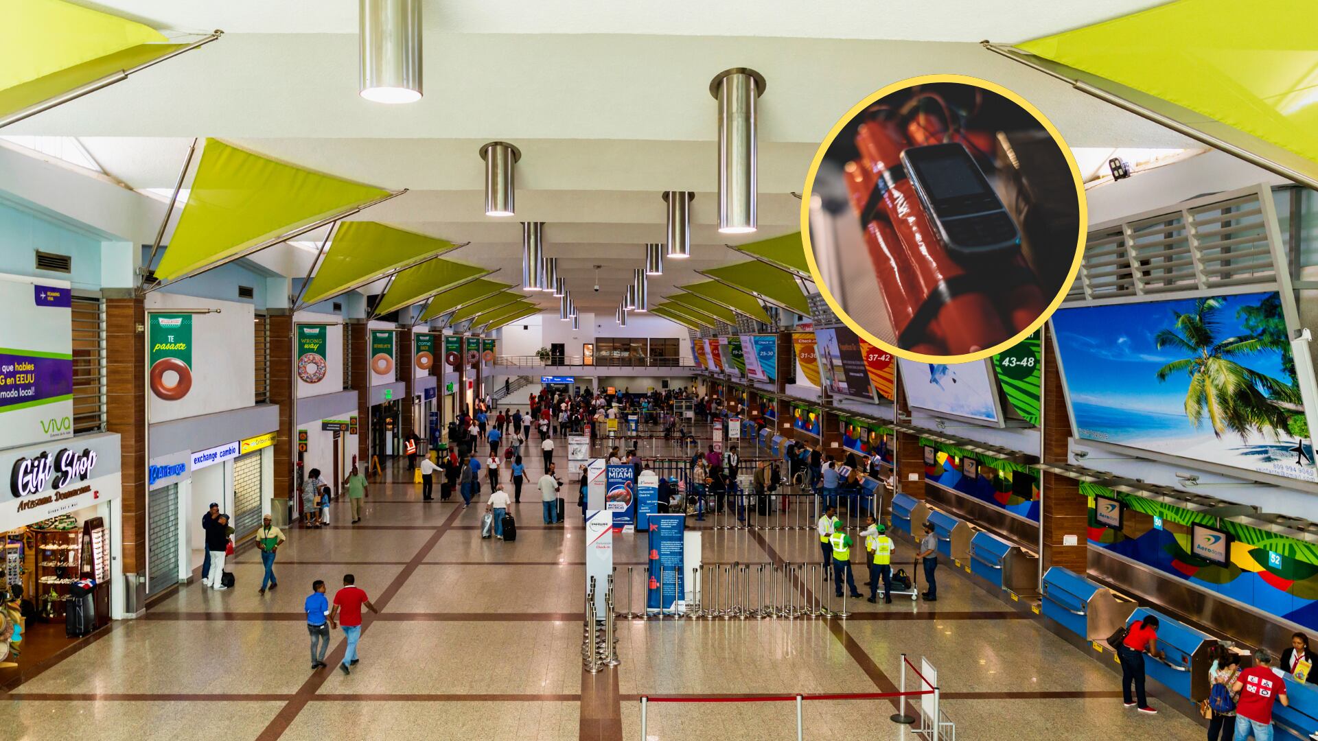 Aeropuerto de Santo Domingo en Republica Dominicana. Referencia de explosivo. Fotos: Getty Images.
