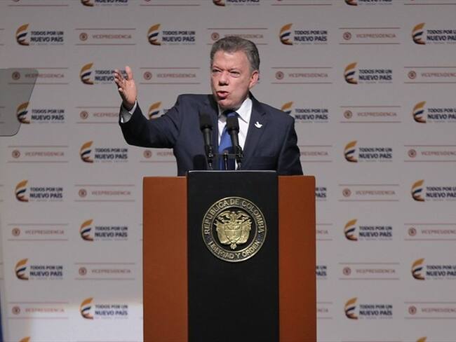 Juan Manuel Santos advirtió que no permitirá que se descarrile el Acuerdo de Paz por ningún motivo. Foto: Colprensa