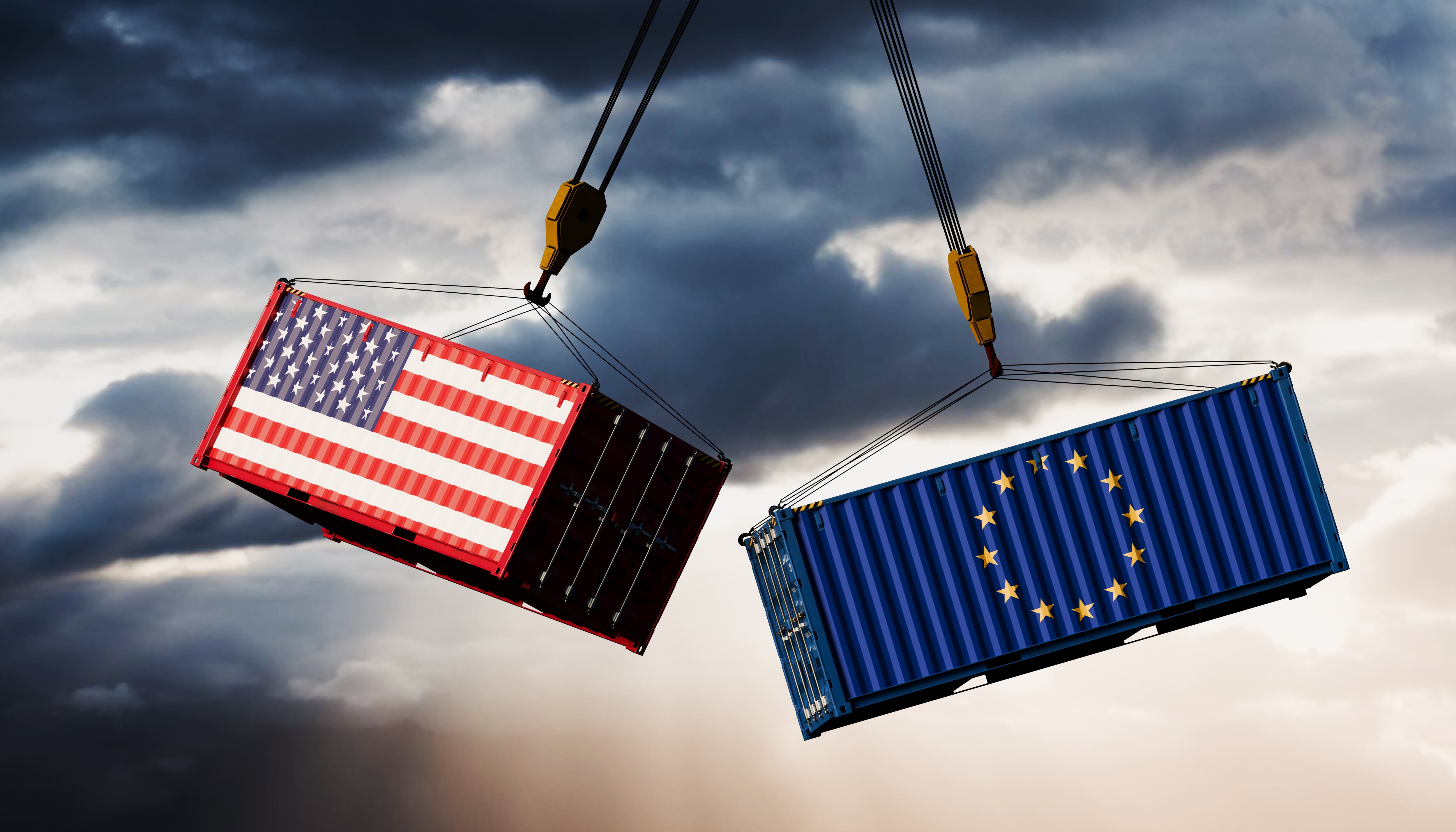 Referencia de aranceles de UE y Estados Unidos. Foto: Getty Images. 
