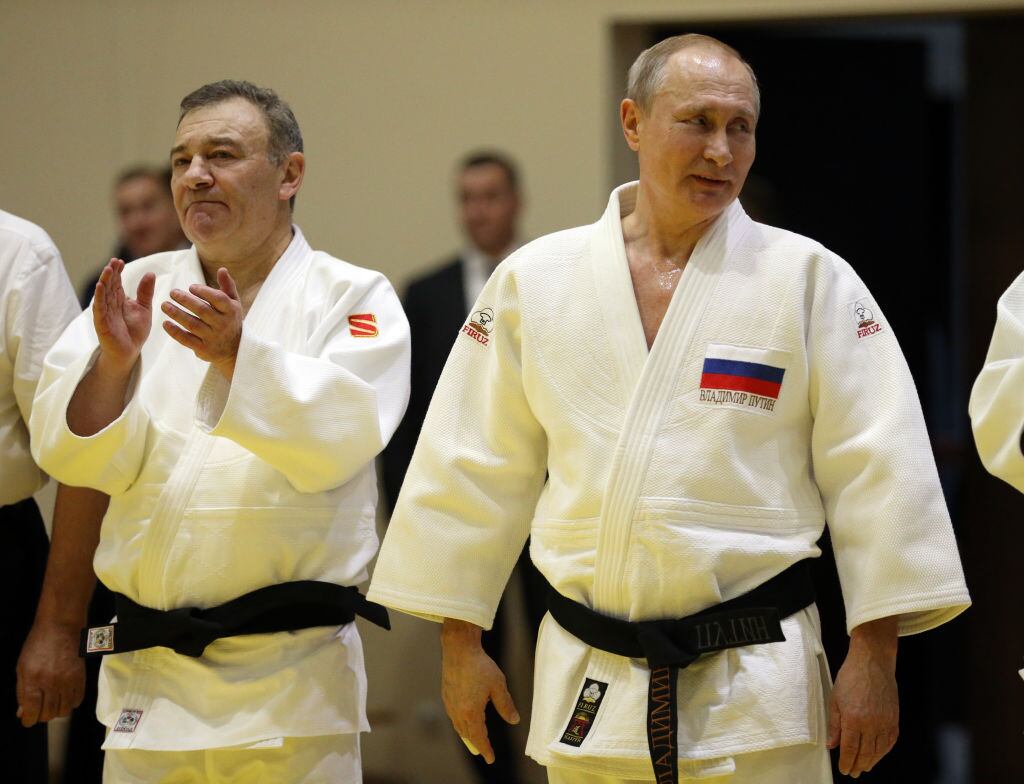 Presidente de Rusia, Vladimir Putin en entrenamiento de judo  (Photo by Mikhail Svetlov/Getty Images)