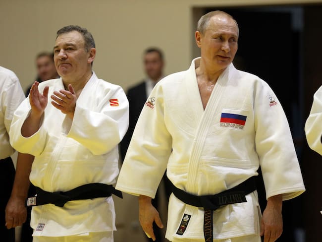 Presidente de Rusia, Vladimir Putin en entrenamiento de judo  (Photo by Mikhail Svetlov/Getty Images)