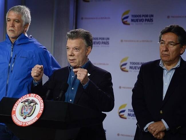 Juan Manuel Santos anunció una recompensa de 100 millones por información sobre atentado en Bogotá. Foto: Colprensa