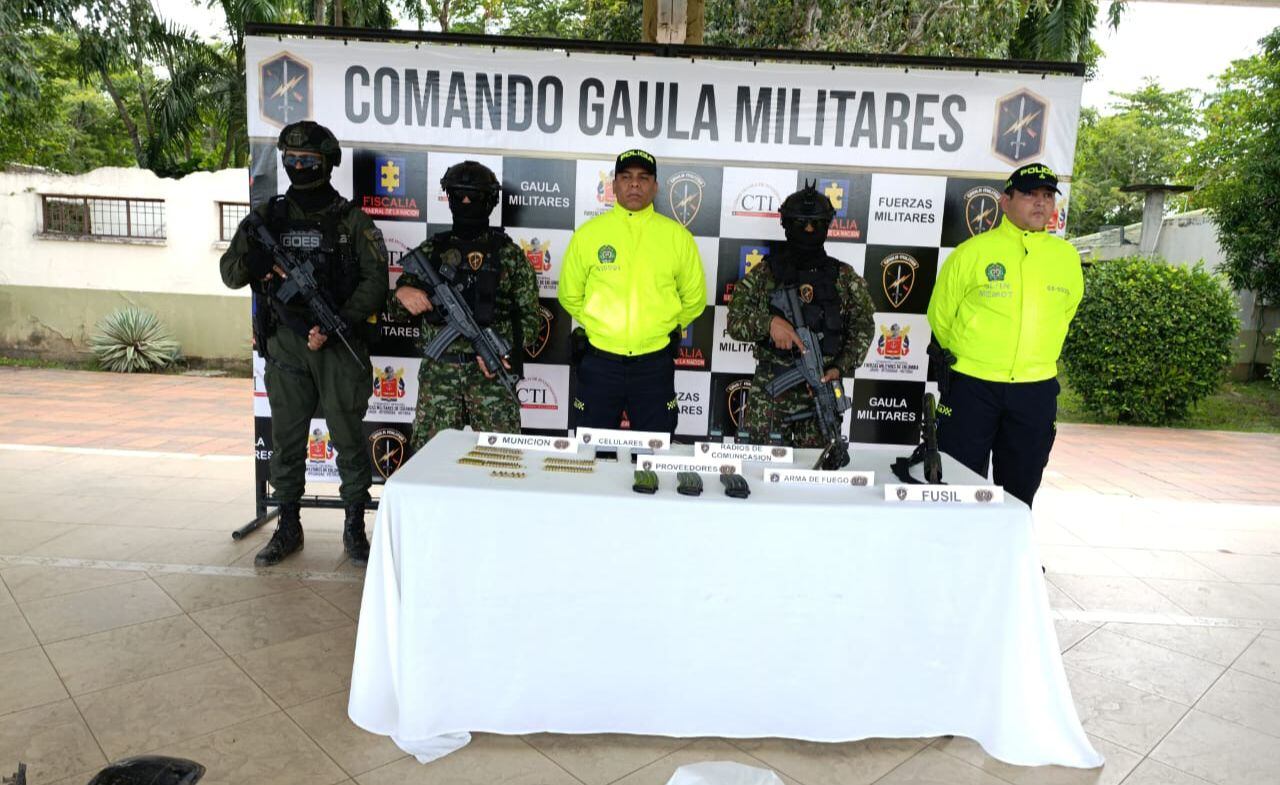 Material incautado durante el operativo. Foto: cortesía Brigada XI del Ejército.