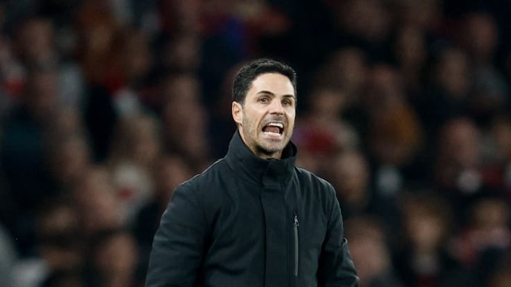 London (United Kingdom), 09/03/2024.- Arsenal manager Mikel Arteta shouts from the sideline during the English Premier League match between Arsenal FC and Brentford FC in London, Britain, 09 March 2024. (Reino Unido, Londres) EFE/EPA/DAVID CLIFF EDITORIAL USE ONLY. No use with unauthorized audio, video, data, fixture lists, club/league logos, &#039;live&#039; services or NFTs. Online in-match use limited to 120 images, no video emulation. No use in betting, games or single club/league/player publications.