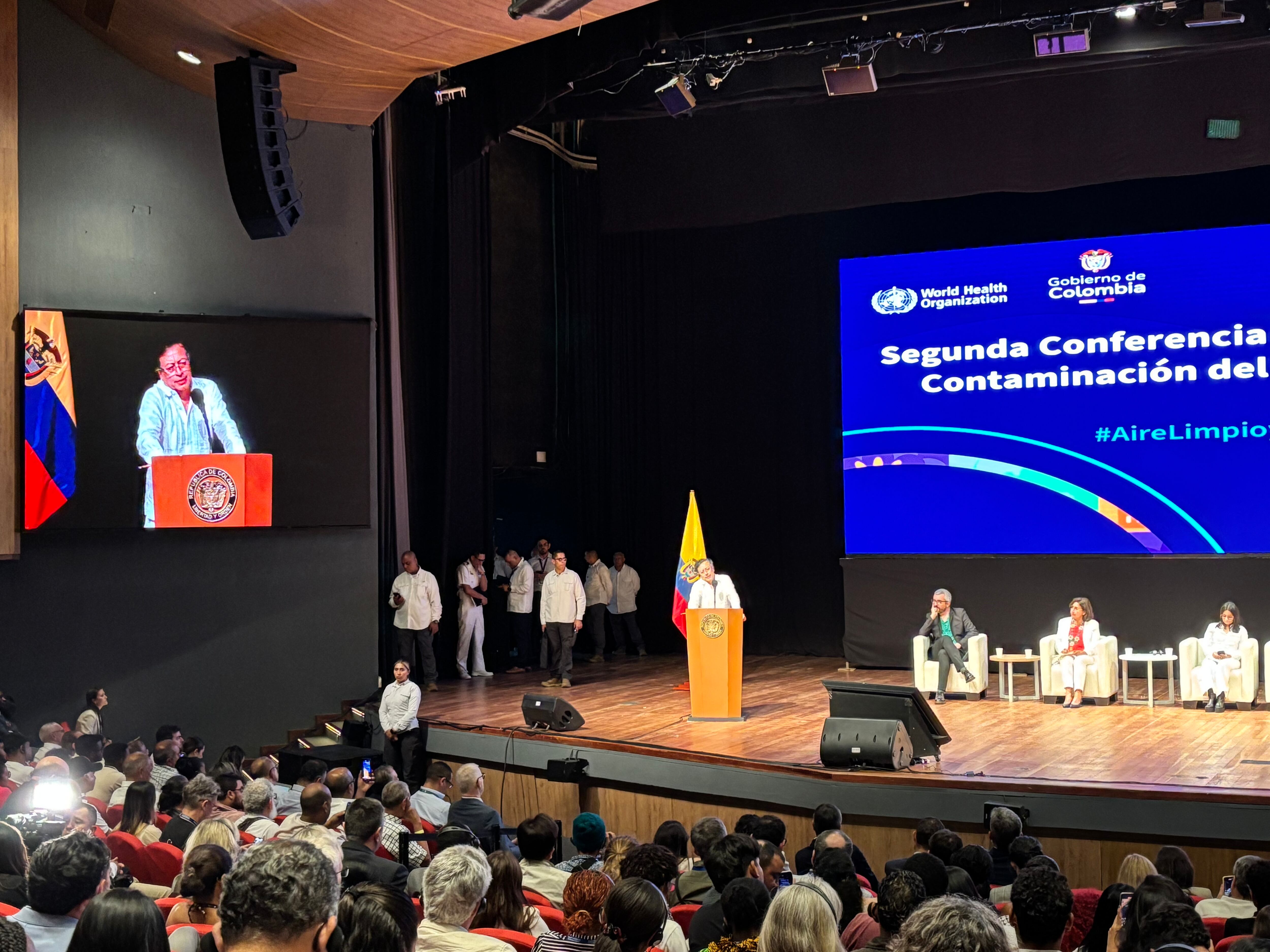 Gustavo Petro durante la Segunda Conferencia Mundial sobre Contaminación del Aire y Salud. Foto: Suministrada
