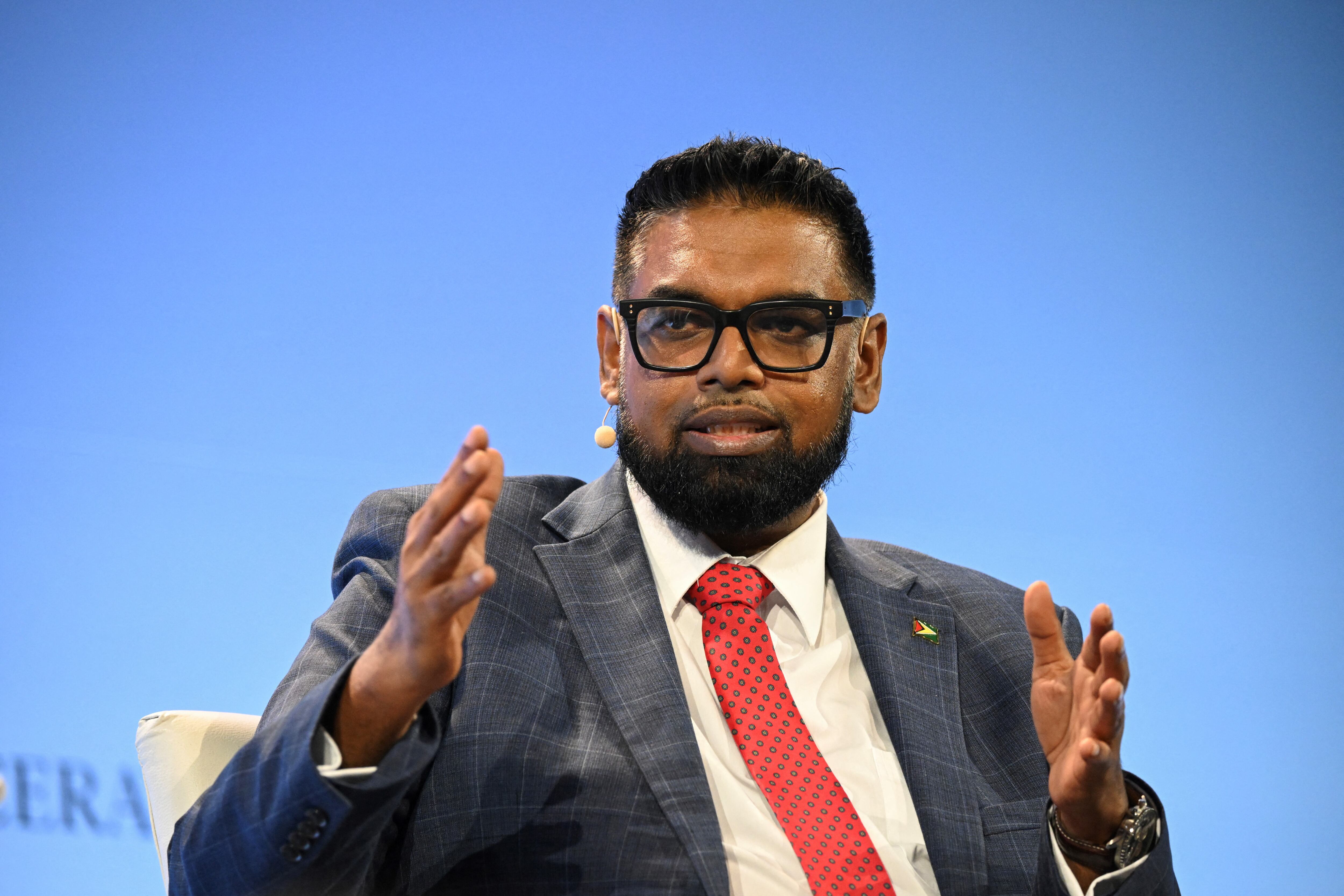 Presidente de Guyana Irfaan Ali. Foto: RONALDO SCHEMIDT/AFP via Getty Images.        