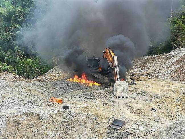 Golpe a la minería ilegal en la Costa Pacífica del Cauca. Foto: Armada Nacional