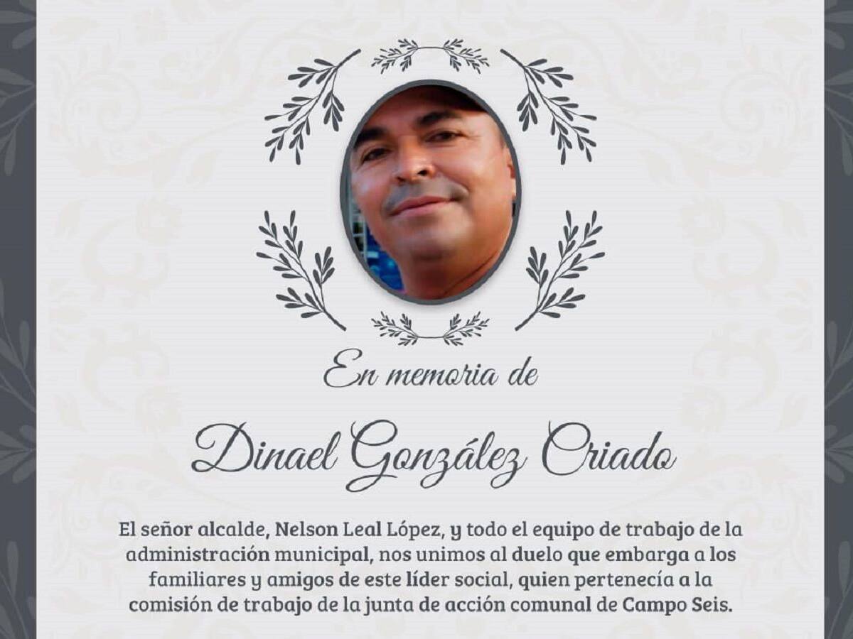 Fue asesinado un líder comunal en el municipio de Tibú, Norte de Santander