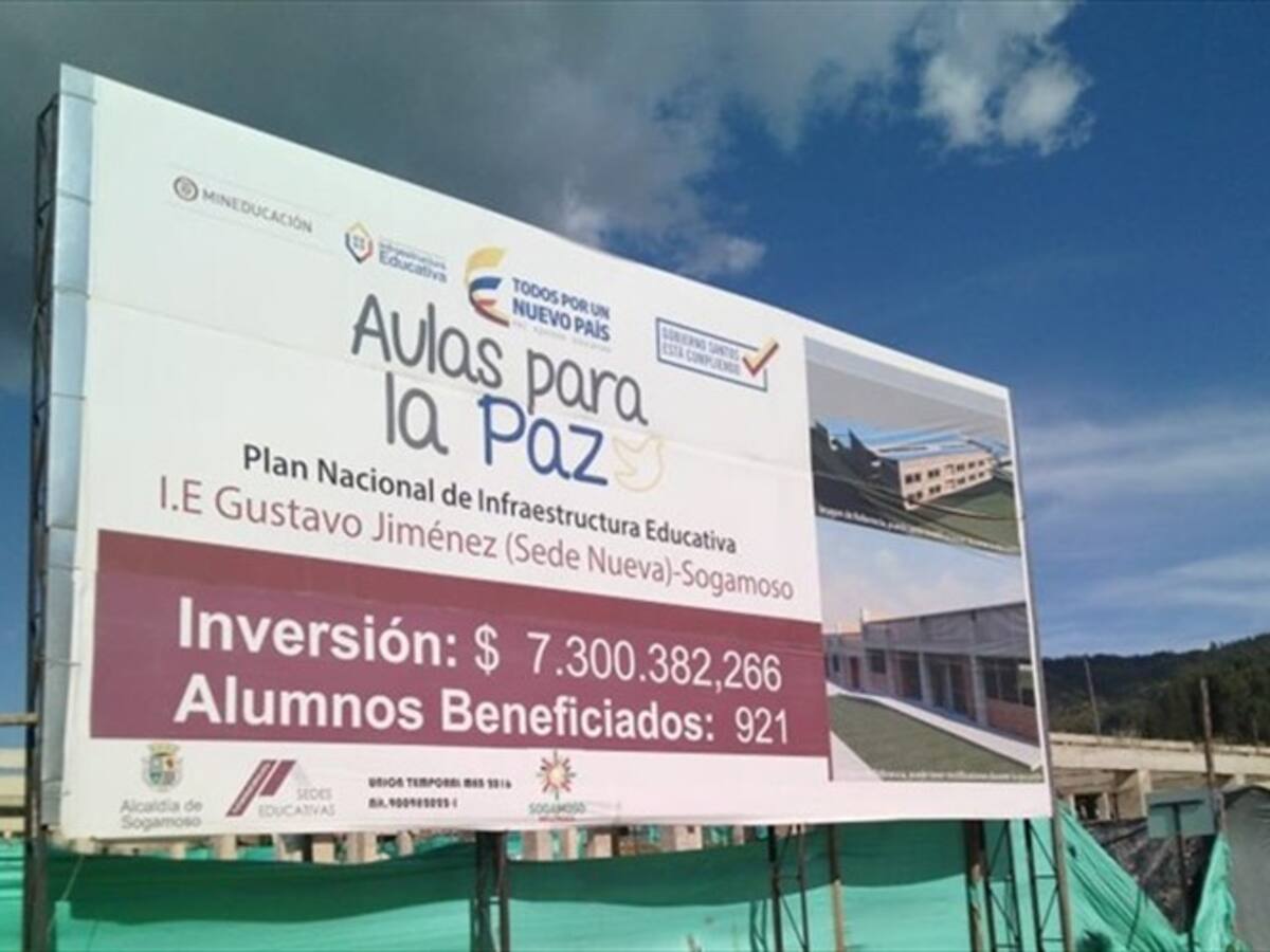 Alcaldes y Gobernación de Boyacá demandarían incumplimiento de 26 obras de colegios