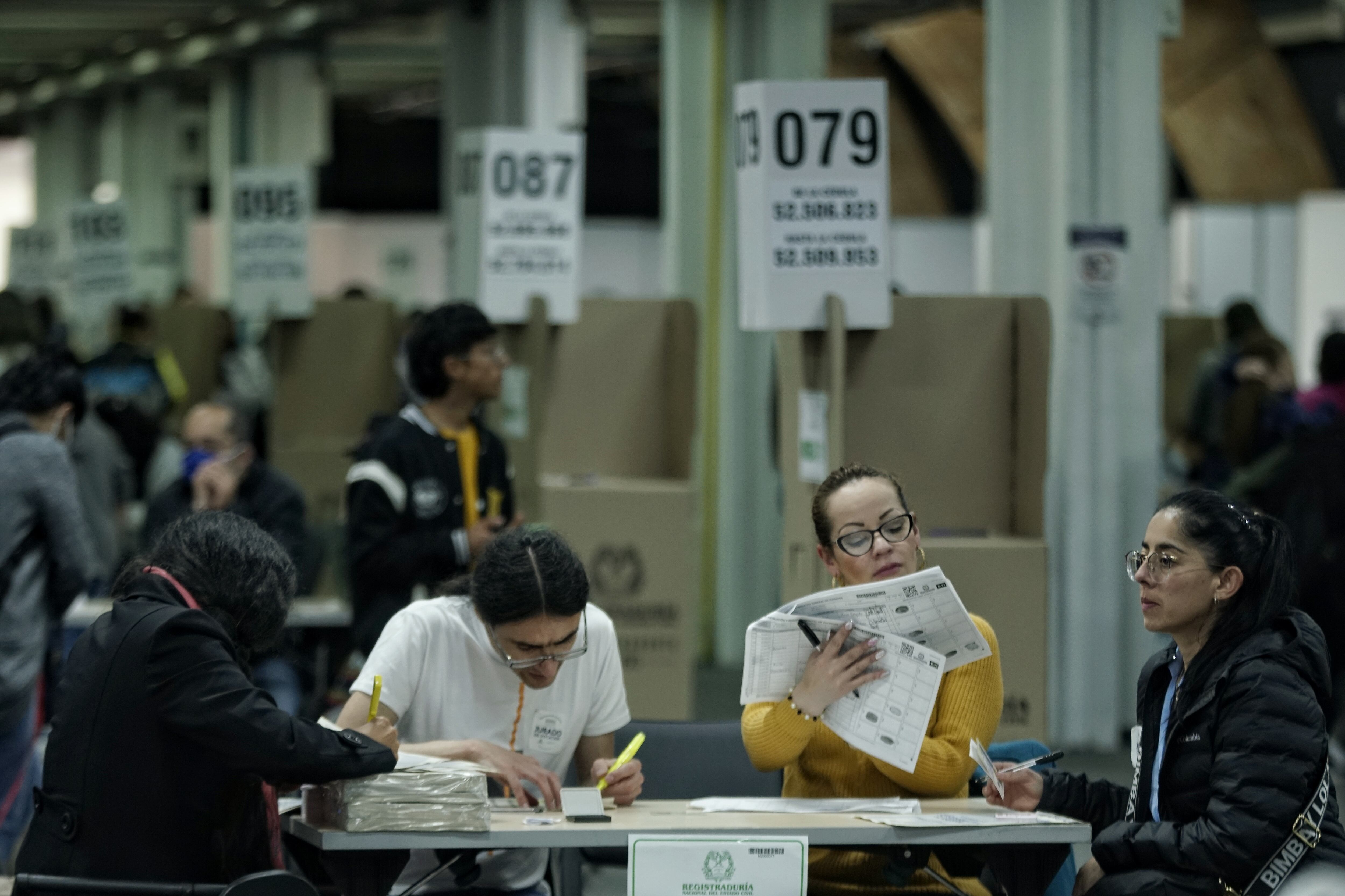 Puesto de votación en elecciones de Colombia. Foto: Colprensa.